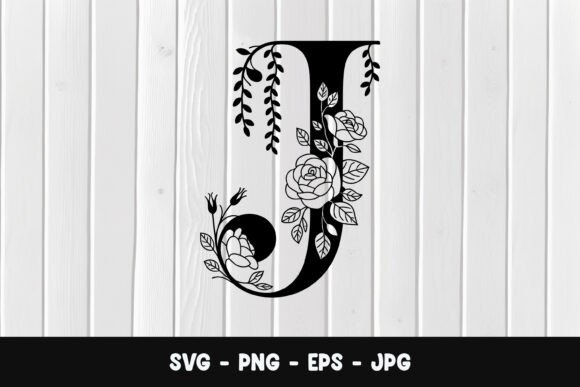 A Botanical Letter J Monogram for Editorial Graphics & Website Branding