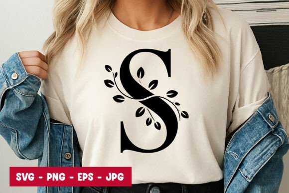 A Floral Monogram Design Perfect for Editorial Graphics and Merchandise