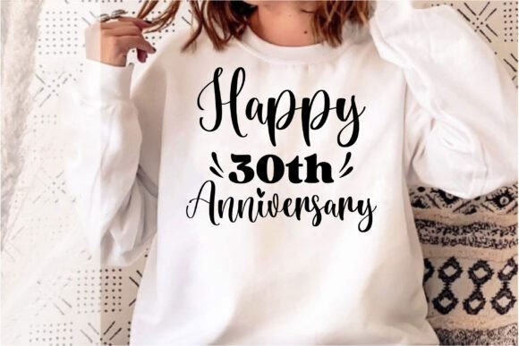 Happy 30th Anniversary: A Versatile T-Shirt Design Graphic