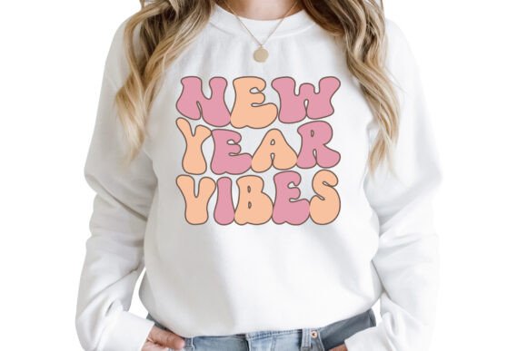 New Year Vibes Retro Graphics for T-Shirt Designs & Campaigns